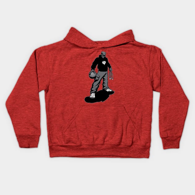 Basketball Soldier T-shirt Kids Hoodie by TABRON PUBLISHING
